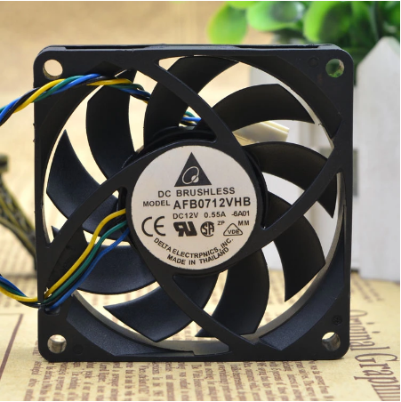 Original DELTA AFB0712VHB Cooling Fan 12V 0.55A 4.44W 4wires AFB0712VHB Fans